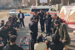 دوره آموزشی کمک‌های اولیه و امداد و نجات ویژه پرسنل انتظامات انستیتو قلب و عروق شهید رجایی