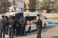 دوره آموزشی کمک‌های اولیه و امداد و نجات ویژه پرسنل انتظامات انستیتو قلب و عروق شهید رجایی