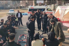 دوره آموزشی کمک‌های اولیه و امداد و نجات ویژه پرسنل انتظامات انستیتو قلب و عروق شهید رجایی