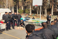 دوره آموزشی کمک‌های اولیه و امداد و نجات ویژه پرسنل انتظامات انستیتو قلب و عروق شهید رجایی